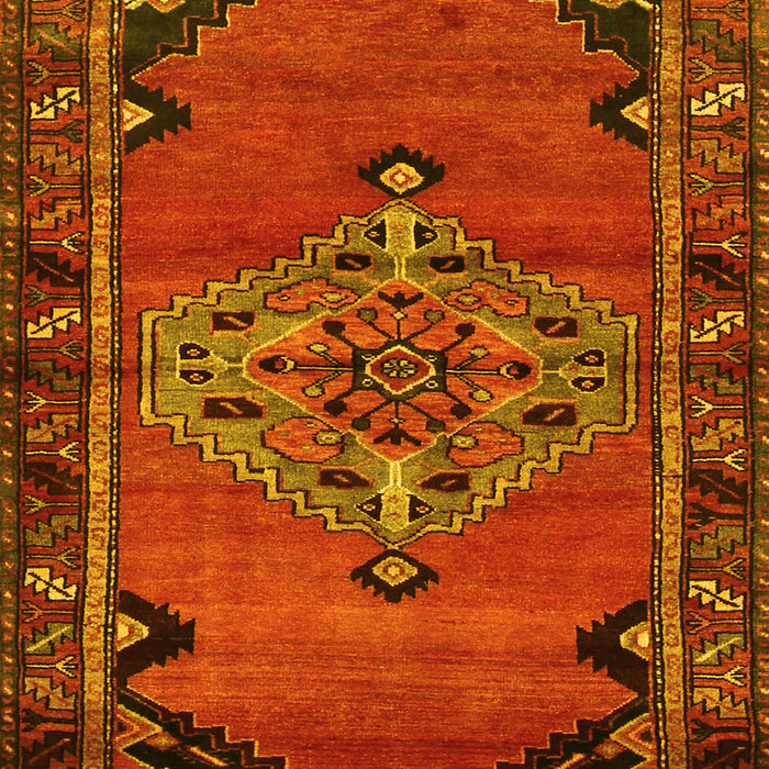 Medallion Yellow Traditional Rug, tr517yw