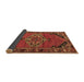 Sideview of Medallion Brown Traditional Rug, tr517brn