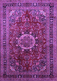 Medallion Purple Traditional Rug, tr518pur