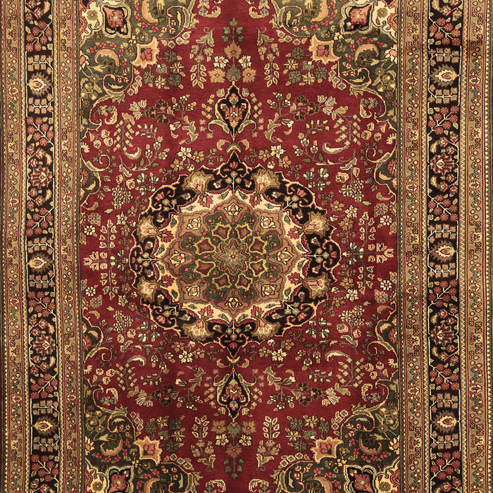 Medallion Brown Traditional Rug, tr518brn