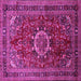 Square Medallion Pink Traditional Rug, tr518pnk