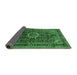 Sideview of Medallion Emerald Green Traditional Rug, tr518emgrn