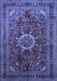 Medallion Blue Traditional Rug, tr518blu