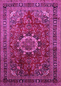 Medallion Pink Traditional Rug, tr518pnk