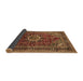 Sideview of Medallion Brown Traditional Rug, tr518brn