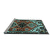 Sideview of Machine Washable Persian Light Blue Traditional Rug, wshtr519lblu