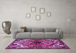 Machine Washable Persian Purple Traditional Area Rugs in a Living Room, wshtr519pur