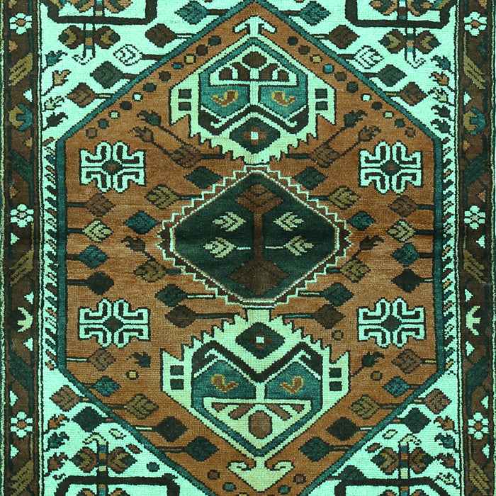 Machine Washable Persian Turquoise Traditional Area Rugs, wshtr519turq
