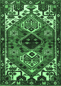 Persian Emerald Green Traditional Rug, tr519emgrn