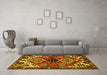 Machine Washable Persian Yellow Traditional Rug in a Living Room, wshtr519yw