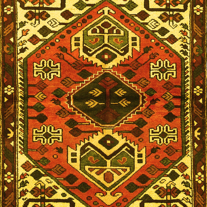 Machine Washable Persian Yellow Traditional Rug, wshtr519yw