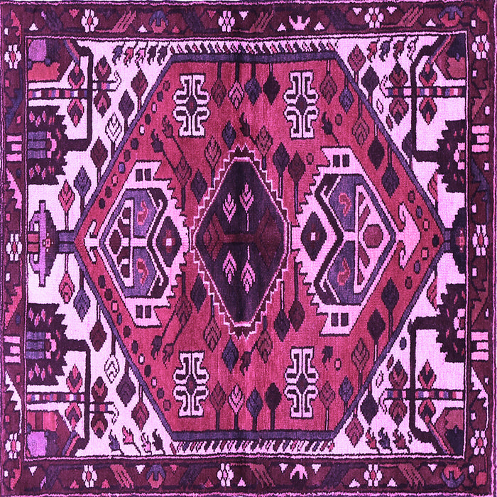 Square Persian Purple Traditional Rug, tr519pur