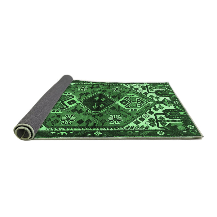 Sideview of Persian Emerald Green Traditional Rug, tr519emgrn