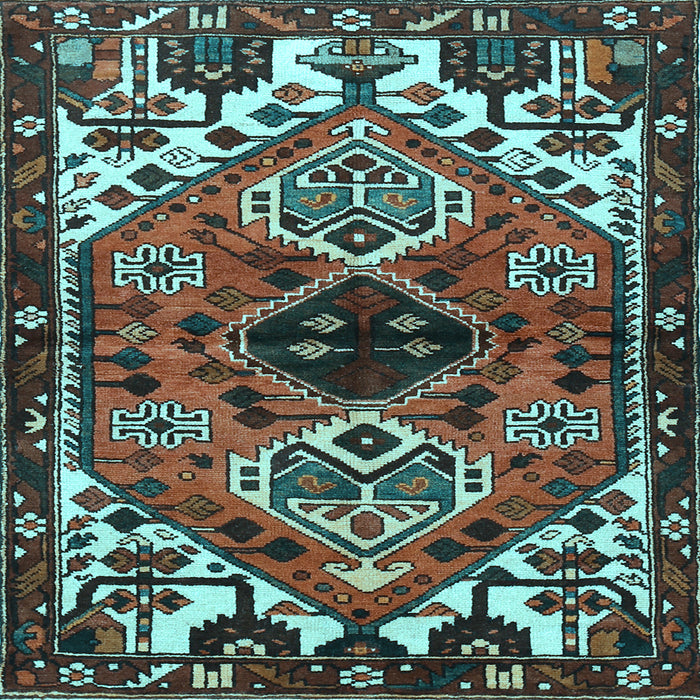Square Persian Light Blue Traditional Rug, tr519lblu