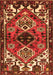 Serging Thickness of Machine Washable Persian Orange Traditional Area Rugs, wshtr519org