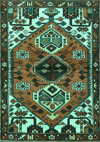 Persian Turquoise Traditional Rug, tr519turq