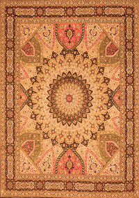 Medallion Orange Traditional Rug, tr51org