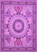 Machine Washable Medallion Purple Traditional Area Rugs, wshtr51pur