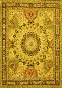 Medallion Yellow Traditional Rug, tr51yw