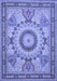 Medallion Blue Traditional Rug, tr51blu