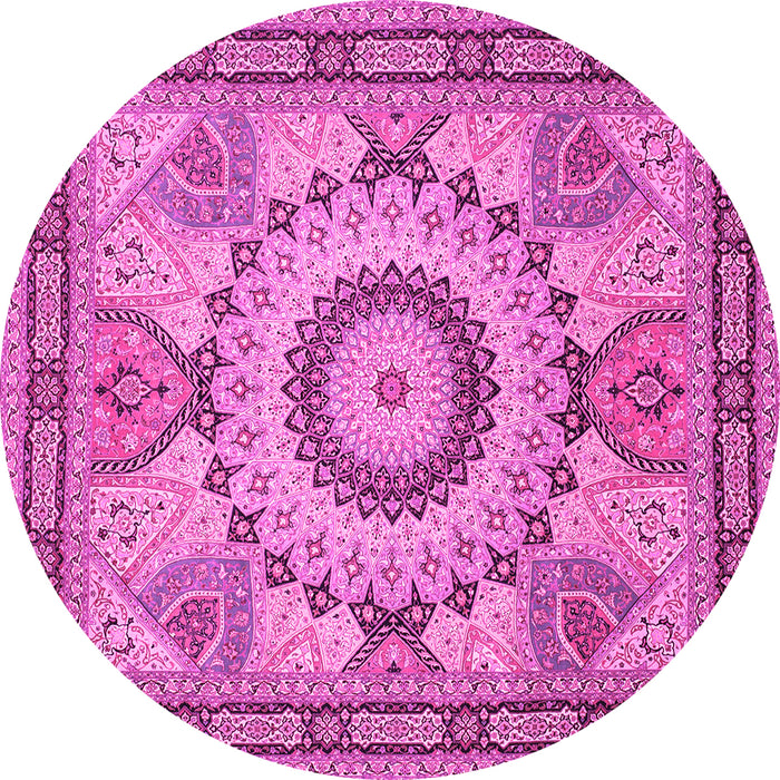 Round Medallion Pink Traditional Rug, tr51pnk
