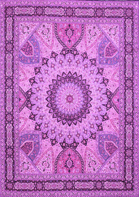 Medallion Purple Traditional Rug, tr51pur