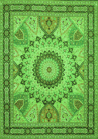 Medallion Green Traditional Rug, tr51grn