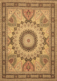 Medallion Brown Traditional Rug, tr51brn