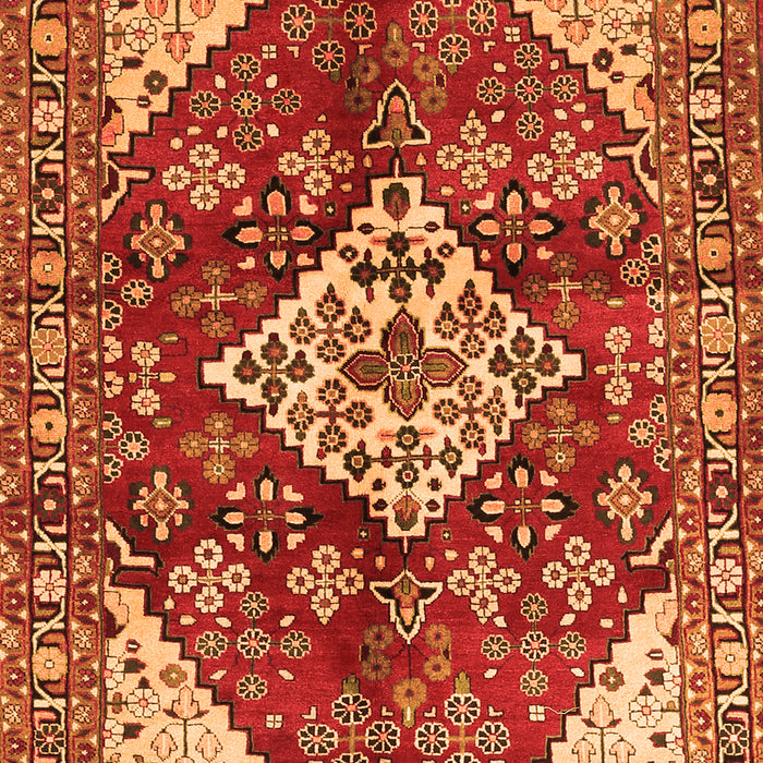 Medallion Orange Traditional Rug, tr520org