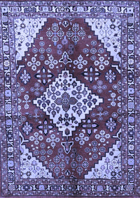 Medallion Blue Traditional Rug, tr520blu