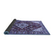 Sideview of Medallion Blue Traditional Rug, tr520blu