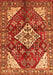 Serging Thickness of Machine Washable Medallion Orange Traditional Area Rugs, wshtr520org