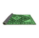 Sideview of Medallion Emerald Green Traditional Rug, tr520emgrn