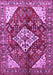 Machine Washable Medallion Purple Traditional Area Rugs, wshtr520pur