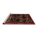 Sideview of Machine Washable Traditional Sepia Brown Rug, wshtr521