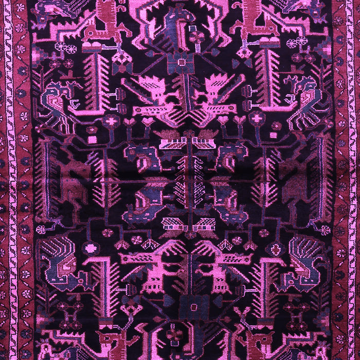 Machine Washable Animal Purple Traditional Area Rugs, wshtr521pur