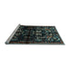 Sideview of Machine Washable Animal Light Blue Traditional Rug, wshtr521lblu