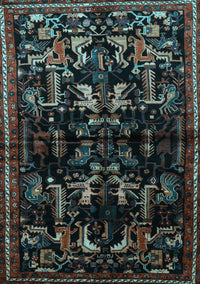 Animal Light Blue Traditional Rug, tr521lblu