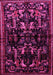 Machine Washable Animal Pink Traditional Rug, wshtr521pnk