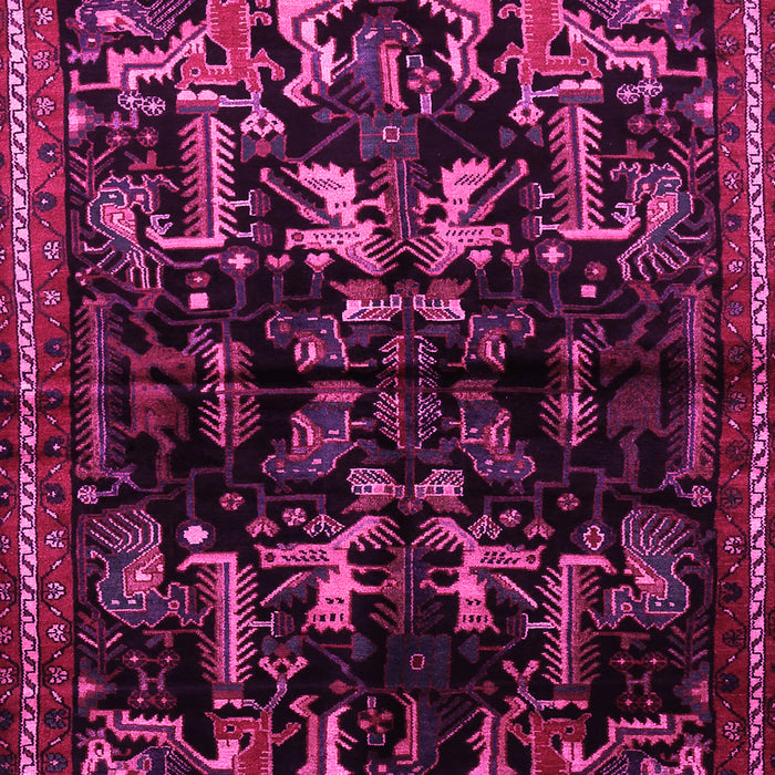 Machine Washable Animal Pink Traditional Rug, wshtr521pnk