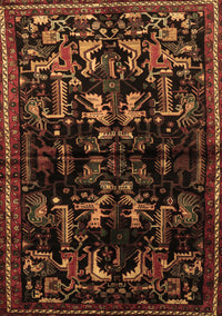 Animal Brown Traditional Rug, tr521brn