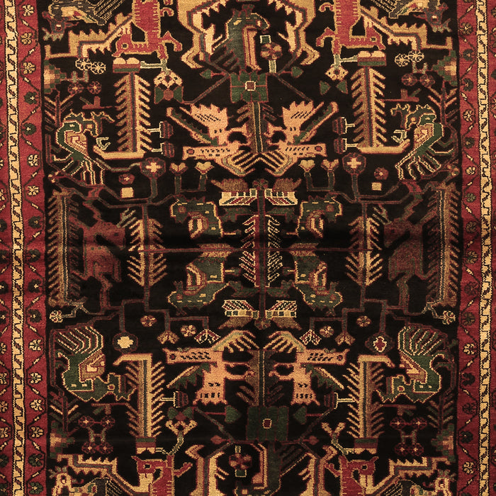 Animal Brown Traditional Rug, tr521brn