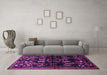 Machine Washable Animal Purple Traditional Area Rugs in a Living Room, wshtr521pur