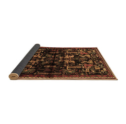 Sideview of Animal Brown Traditional Rug, tr521brn