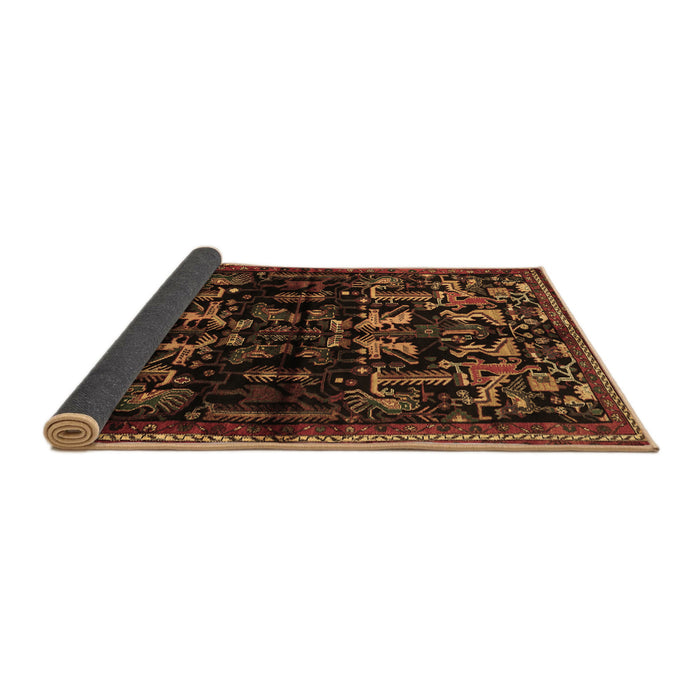 Sideview of Animal Brown Traditional Rug, tr521brn