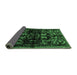 Sideview of Animal Emerald Green Traditional Rug, tr521emgrn