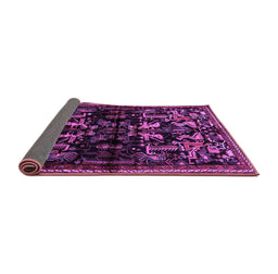 Sideview of Animal Purple Traditional Rug, tr521pur