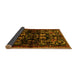 Sideview of Animal Yellow Traditional Rug, tr521yw