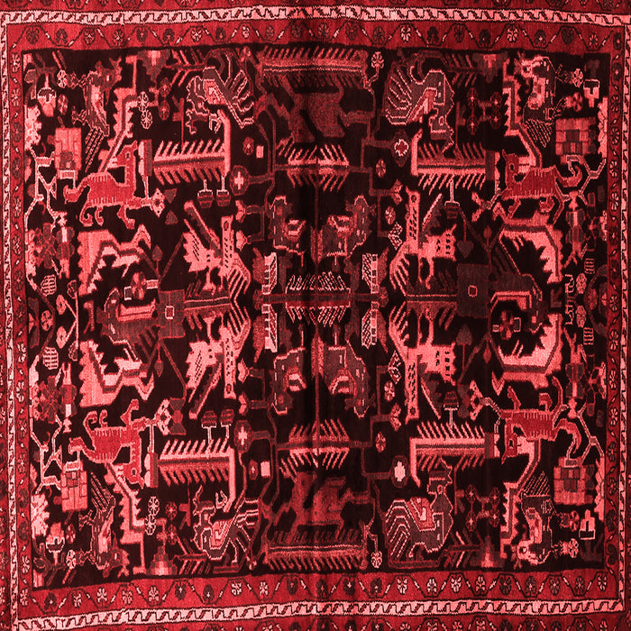 Machine Washable Animal Red Traditional Rug, wshtr521red