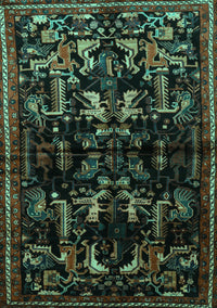 Animal Turquoise Traditional Rug, tr521turq